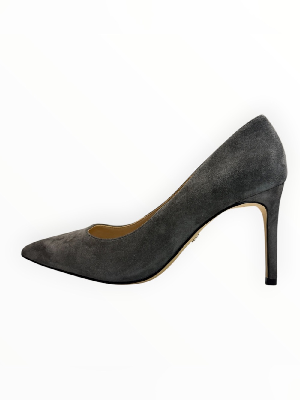 WHBM Gray Suede Pointy Toe Stiletto Size 7
